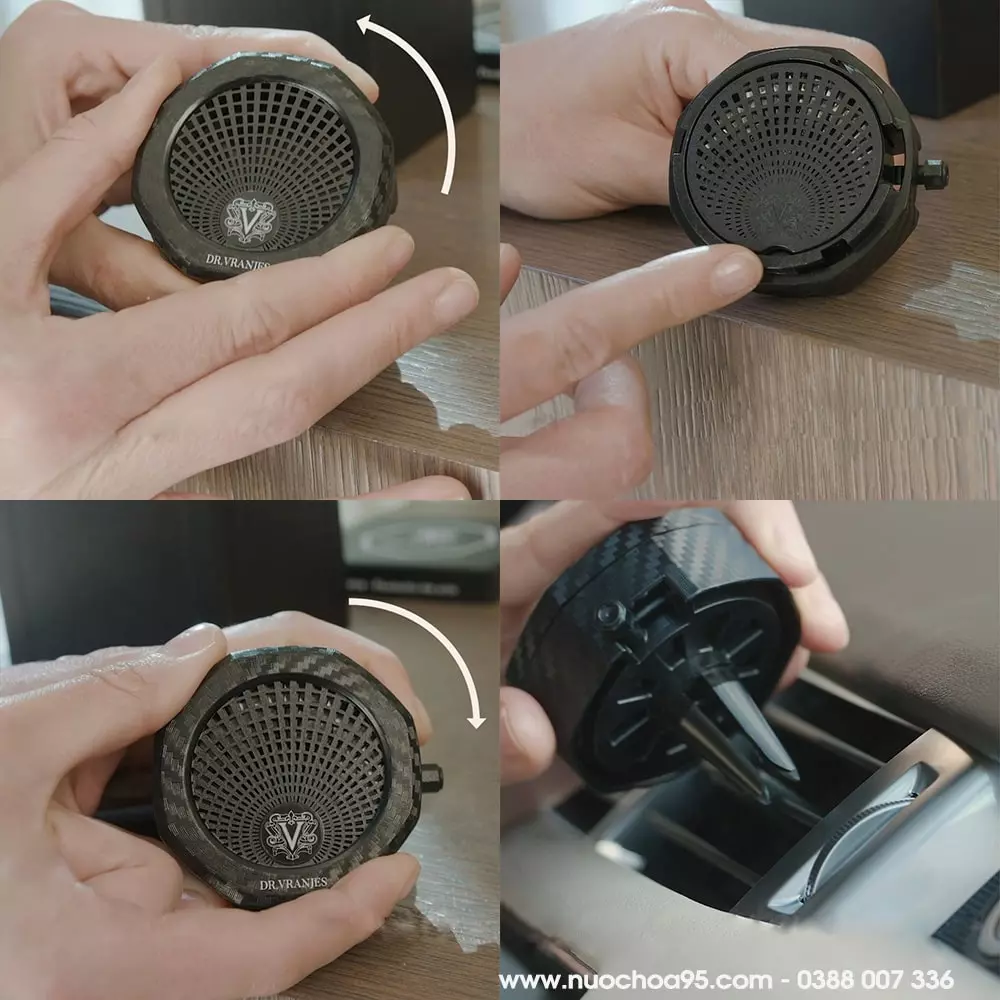 Vỏ case nước hoa ô tô Dr. Vranjes Firenze Carbon - Ảnh 2
