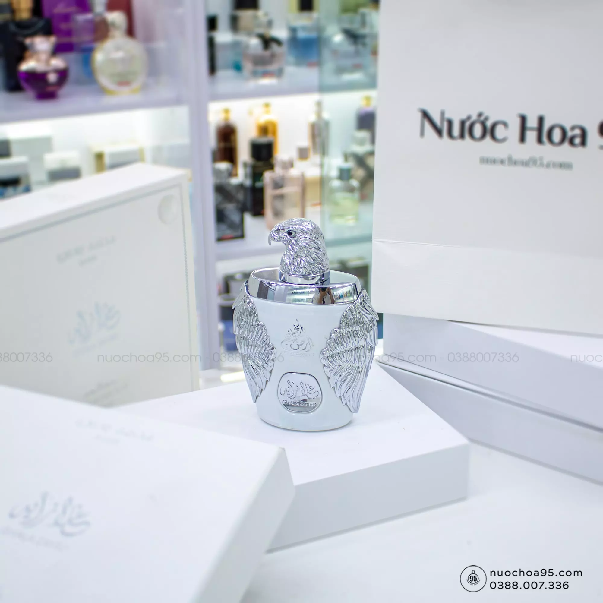 Nước hoa nam Ghala Zayed Sliver Luxury EDP của hãng Ghala Zayed Nước hoa Ghala Zayed Sliver Luxury EDP - Ảnh 1