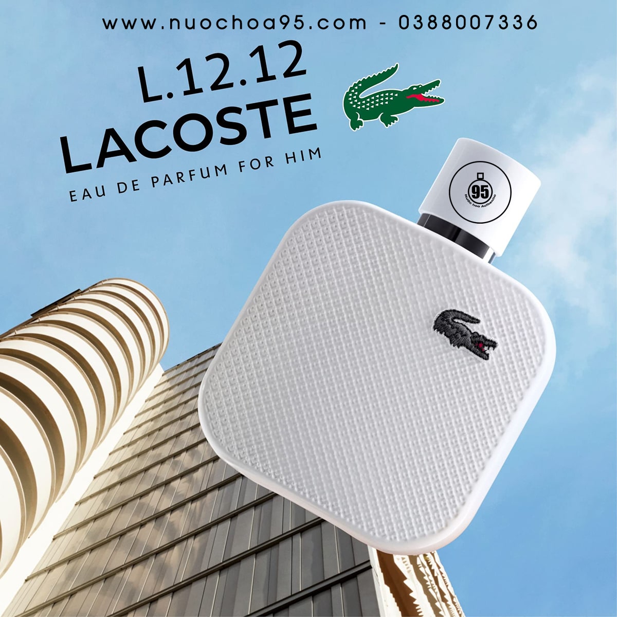 Nước hoa Lacoste L.12.12 Blanc Eau De Parfum - Ảnh 1