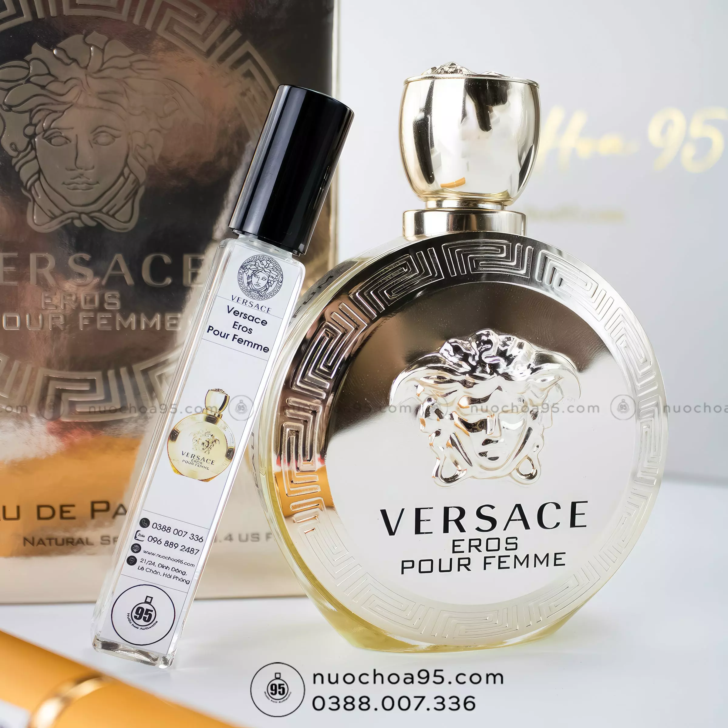 Nước hoa nữ Eros Pour Femme Eau de Toilette của hãng VERSACE Nước hoa Versace Eros Pour Femme Eau De Parfum - Ảnh 1